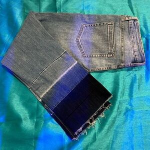 Vince Camuto Raw Hem Ombre Straight leg Cropped Jeans size 29/8